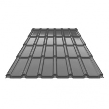 Фото - Металлочерепица Ruukki Decorrey Polyester 0,45 мм RR-23 (Горный серый) Металлочерепица Ruukki Decorrey Polyester 0,45 мм RR-23 (Горный серый)