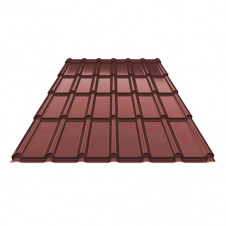 Фото - Металлочерепица Ruukki Decorrey Polyester 0,45 мм RR-887 (Каштан) Металлочерепица Ruukki Decorrey Polyester 0,45 мм RR-887 (Каштан)