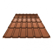 Фото - Металлочерепица Ruukki Decorrey Rough matt 0,50 мм RR-750 (Кирпично-красный) Металлочерепица Ruukki Decorrey Rough matt 0,50 мм RR-750 (Кирпично-красный)