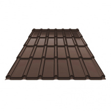 Фото - Металлочерепица Ruukki Decorrey Pural matt BT 0,50мм RR-32 (Лесной орех) Металлочерепица Ruukki Decorrey Pural matt BT 0,50мм RR-32 (Лесной орех)