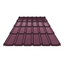 Фото - Металлочерепица Ruukki Decorrey Pural matt BT 0,50 мм RR-798 (Красное вино) Металлочерепица Ruukki Decorrey Pural matt BT 0,50 мм RR-798 (Красное вино)