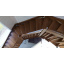 Изготовление поворотной бескаркасной деревянной лестницы на второй этаж Киев