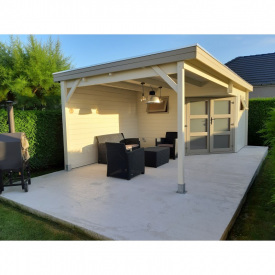 Современный сарай, хозблок для дачи из дерева 6.3х3,3 м. от производителя Modern barn - 33