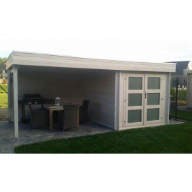 Сучасний сарай, господарський блок для дачі з дерева 3.3х5,4 м. від виробника Modern barn - 23