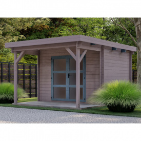 Современный сарай, хозблок для дачи из дерева 3.0х4,0 м. от производителя Modern barn - 17