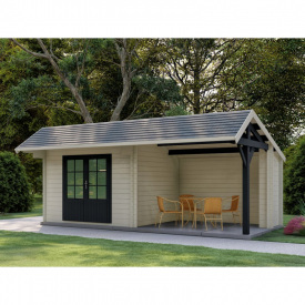 Сучасний сарай, господарський блок для дачі з дерева 6.3х2,7 м. від виробника Modern barn - 34