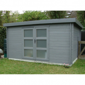 Современный сарай, хозблок для дачи из дерева 4.2х3,3 м. от производителя Modern barn - 12