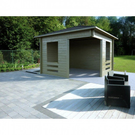 Сучасний сарай, господарський блок для дачі з дерева 3.4х3,4 м. від виробника Modern barn - 28