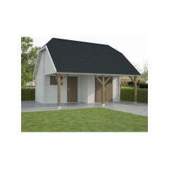 Хозблок из дерева 6,0х5,5 м. Modern barn - 122 Свесса