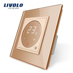 Терморегулятор сенсорный Livolo для водяных систем отопления цвет золото (VL-C701TM-13) Житомир