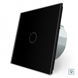 Сенсорний димер Livolo чорний скло (VL-C701D-12)