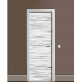 Наклейка на двері Zatarga «М'ятий льон» 650х2000 мм вінілова 3Д наклейка декор самоклеюча