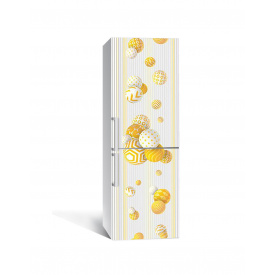 Наклейка на холодильник Zatarga «Кулі в візерунках» 650х2000 мм вінілова 3Д наклейка декор на кухню самоклеюча