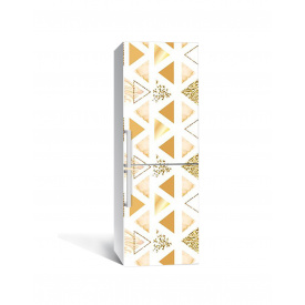 Наклейка на холодильник Zatarga «Треугольная фольга» 650х2000 мм виниловая 3Д наклейка декор на кухню