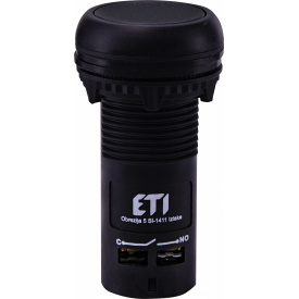 Моноблочная утопленная кнопка ETI 004771473 ECF-11-C (1NO+1NC черная)