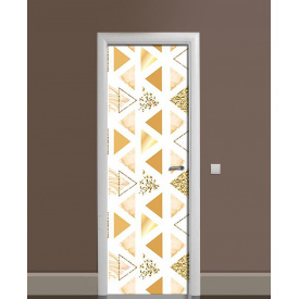 Наклейка на дверь Zatarga «Треугольная фольга» 650х2000 мм виниловая 3Д наклейка декор самоклеящаяся
