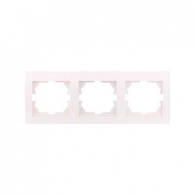 Тройная рамка Lezard Deriy горизонтальная Белая (702-0200-148)