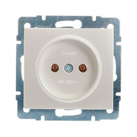 Розетка без заземления ПБТ жемчужно-белый перламутр RAIN Lezard 703-3088-121B