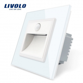 Светильник для лестниц подсветка пола Livolo с датчиком движения белый (722800511)