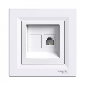 Розетка телефонная Schneider Asfora конечная Белая (EPH4100121)