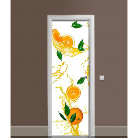 Наклейка на дверь Zatarga "Апельсиновый сок" 650х2000 мм