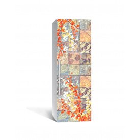 Наклейка на холодильник Zatarga "Осінній Орнамент" 650х2000 мм вінілова 3Д наклейка декор на кухню Z181705re