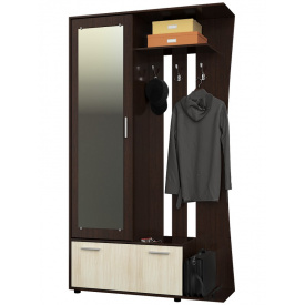 Прихожая с зеркалом Эверест Авео-2 венге + дуб молочный (EVR-2189)
