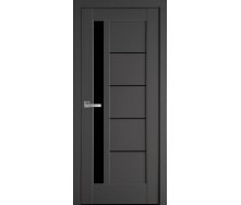 Міжкімнатні двері Грета Преміум із чорним склом Новий Стиль 600х900x2000 мм