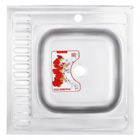 Мойка кухонная ZERIX Z6060R-08-180E SATIN (ZS0590)