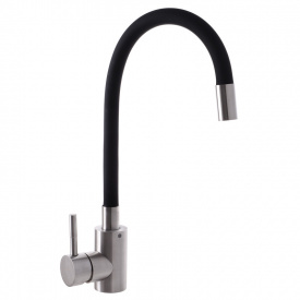 Кухонный смеситель MIXXUS SUS 011 с силиконовым изливом Черный (SS2798)