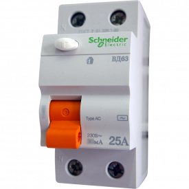 УЗО Schneider Electric ВД63 2P 16A 10mА АС
