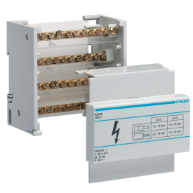 Блок разветвительный Hager 80A (вход 1х16мм2; выход 8х10мм2)