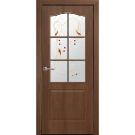 Двері міжкімнатні Класик зі склом ПВХ Новий Стиль 600х900х200