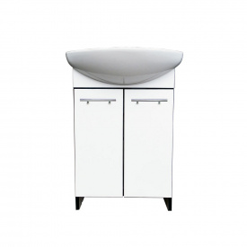 Тумба Mikola-M с умывальником пластиковая 2.0 black 60 см