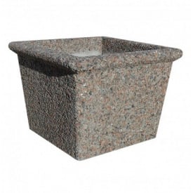 Вазон садовый уличный Сити бетонный Гранит красно-серый