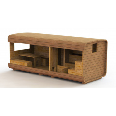 Мобильная квадро баня бочка под ключ 6,0х2,4 м Тернополь