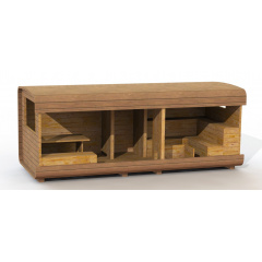 Мобильная квадро баня бочка под ключ 6,0х2,4 м Тернополь