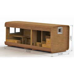 Мобильная квадро баня бочка под ключ 6,0х2,4 м Тернополь