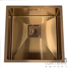 Кухонная мойка под столешницу Fabiano Quadro 44 Nano Copper медь