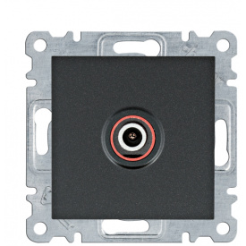 ТВ розетка Hager WL3213 Lumina (черная)