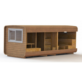 Мобильная квадро баня бочка под ключ 6,0х2,4 м