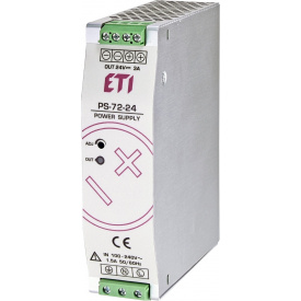 Блок питания ETI 004656681 PS-72-24 (Вхід: 100-240V AC/140-340V DC; Выход: 24-28V DC/75W/3A)