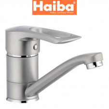 Змішувач для умивальника ялинка на шпильці 15см HAIBA HANSBERG SATIN Chr-004