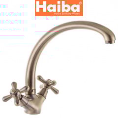 Смеситель для умывальника елка на шпильке 15см HAIBA HANSBERG WHITE Chr-004 Чернигов