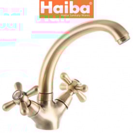 Змішувач для кухні вухо HAIBA Dominox (Chr-272) BRONZE