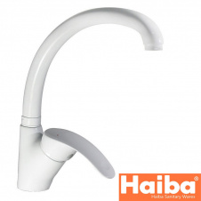 Змішувач для кухні Вухо HAIBA MARS WHITE білий Chr-011