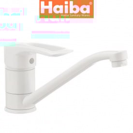 Змішувач для кухні ялинка на шпильці HAIBA HANSBERG WHITE-004 25см (білий)