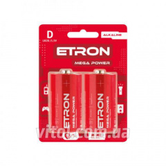 Батарейки ETRON Mega power D-LR20 Blister Alkaline 2 шт 6\48 USD Київ