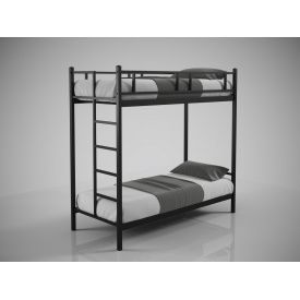 Ліжко двоярусне Фулхем Tenero 90х200 см міцне металеве чорне