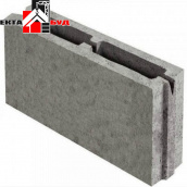 Блок будівельний бетонний шлакоблок перегородковий 390х90х188 мм 